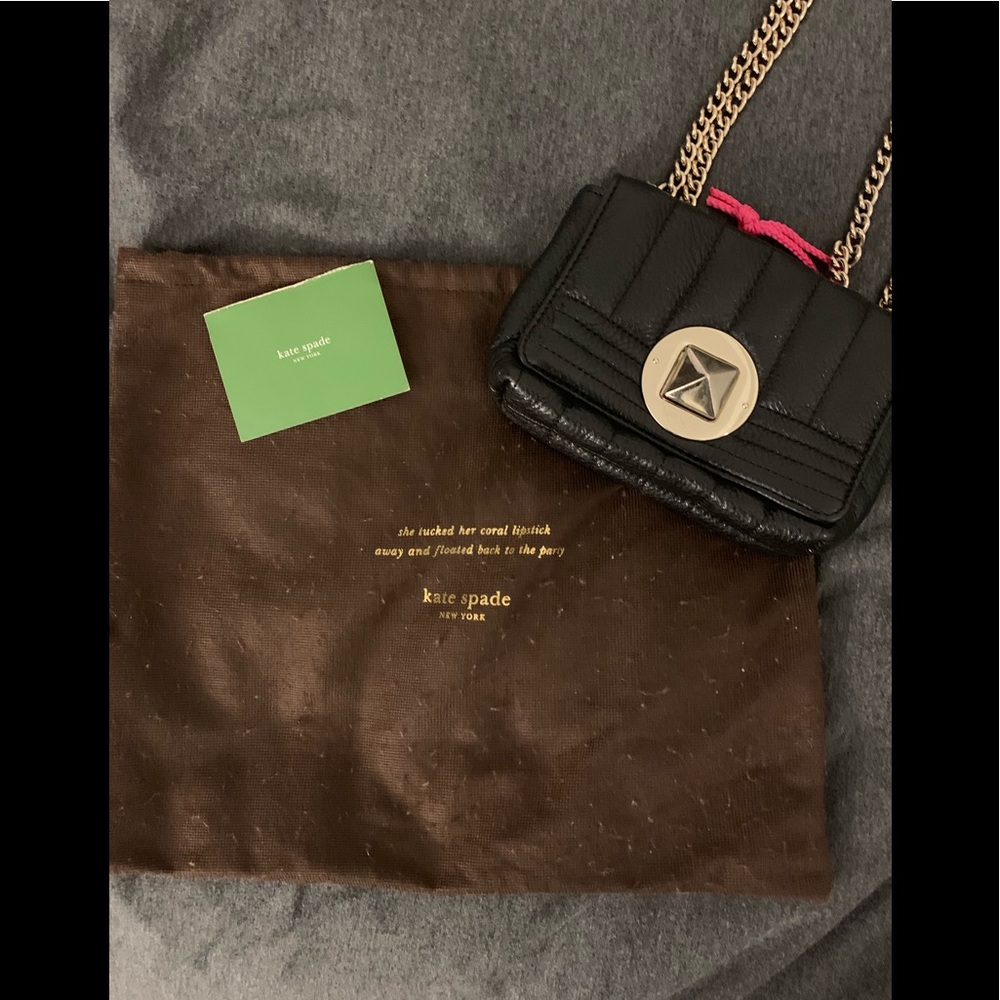Kate Spade Gold and Leather Purse ! - Picture 1 of 5
